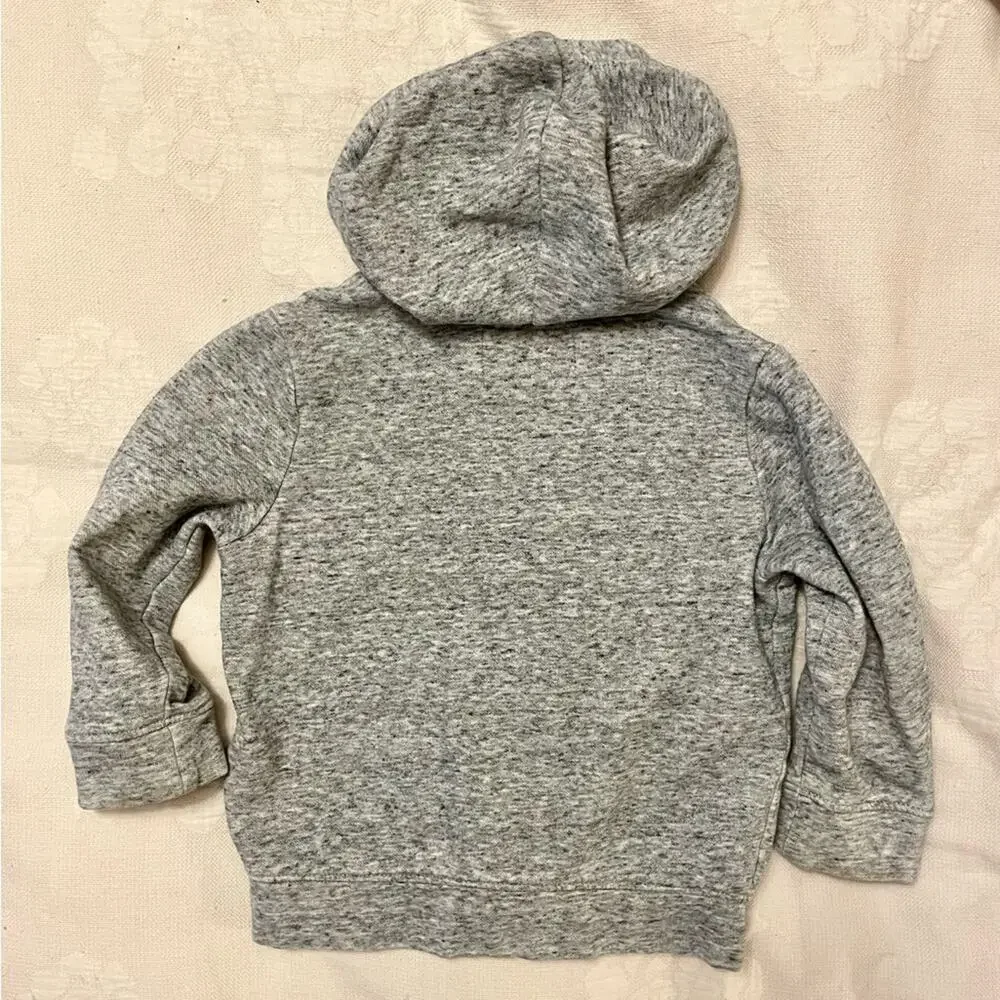 Old Navy Zip Up Hoodie Sweatshirt Kids 3T | Heathered Gray Wardrobe Basic